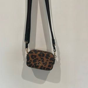 Leopard print Coach camera bag
